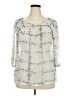 LC Lauren Conrad 100% Polyester Gray 3/4 Sleeve Blouse Size XXL - photo 1