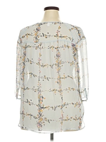 LC Lauren Conrad 3/4 Sleeve Blouse (view 2)