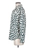Ann Taylor 100% Polyester Animal Print Teal Long Sleeve Blouse Size XS - photo 5