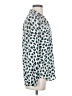 Ann Taylor 100% Polyester Animal Print Teal Long Sleeve Blouse Size XS - photo 4