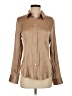 Madewell Metallic Tan Long Sleeve Blouse Size 4 - photo 1