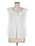 Max Studio 100% Polyester White Sleeveless Blouse Size M - photo 1