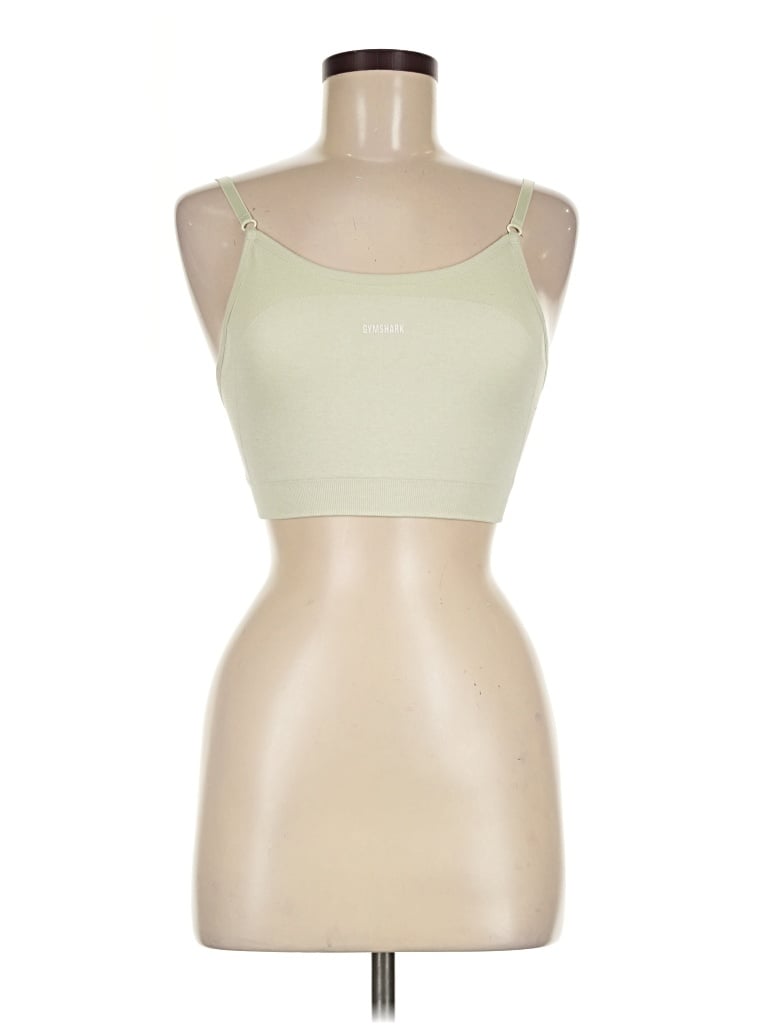 Pre-owned Gymshark Tank Top Green Strapless Neckline Tops