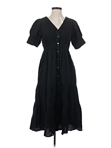 Madewell Lightspun Button-Front Tiered Midi Dress (view 1)