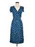Boden Print Blue Cocktail Dress Size 8L - photo 1