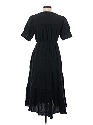 Madewell Lightspun Button-Front Tiered Midi Dress (view 2)