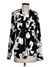 Calvin Klein 100% Polyester Print Black Long Sleeve Blouse Size S - photo 1