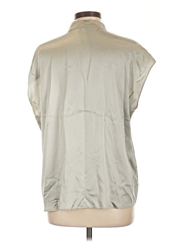 Vince. Short Sleeve Silk Top (view 2)