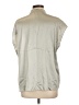 Vince. 100% Silk Silver Short Sleeve Silk Top Size L - photo 2