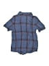 Miki Miette 100% Linen Plaid Blue Short Sleeve Button-Down Shirt Size 5 - photo 2