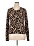 White House Black Market Animal Print Brown Pullover Sweater Size XL - photo 1