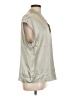 Vince. 100% Silk Silver Short Sleeve Silk Top Size L - photo 4