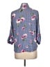 BCX 100% Polyester Floral Blue 3/4 Sleeve Blouse Size M - photo 2