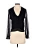 Zara 100% Polyester Black 3/4 Sleeve Blouse Size XS - photo 1