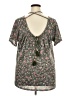 Faded Glory Floral Green Short Sleeve Blouse Size 2X - photo 2