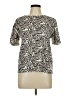 Sfera Animal Print Ivory Short Sleeve Blouse Size L - photo 1