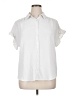 Pleione 100% Polyester White Short Sleeve Blouse Size XL - photo 1