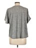 a.n.a. A New Approach Metallic Silver Short Sleeve Top Size L - photo 2