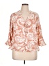 Adrienne Vittadini 100% Polyester Orange 3/4 Sleeve Blouse Size XL - photo 1