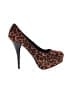 Candie's Animal Print Brown Heels Size 8 1/2 - photo 1