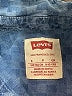 Levi's 100% Cotton Chevron-herringbone Blue Short Sleeve Button-Down Shirt Size 8 - 10 - photo 3