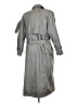 Gallery 100% Nylon Gray Trenchcoat Size 6 - photo 2