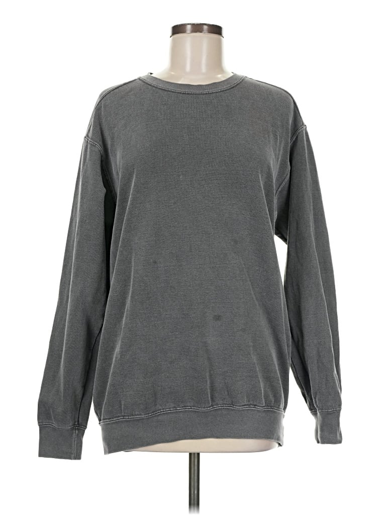 Pre-owned Comfort Colors Sweatshirt In Gray