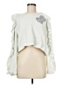 LoveShackFancy 100% Cotton Hearts White Sweatshirt Size M - photo 1