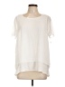 Dana Buchman 100% Polyester Ivory Short Sleeve Blouse Size L - photo 1