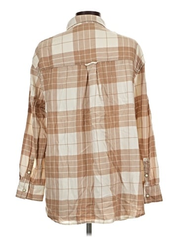 American Eagle Outfitters 3/4 Sleeve Button-Down Shirt (view 2)