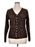 Classiques Entier Animal Print Brown Cardigan Size XL - photo 1