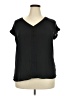 Fortune + Ivy 100% Polyester Black Short Sleeve Blouse Size XXL - photo 1