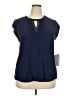 Daniel Rainn 100% Rayon Blue Short Sleeve Blouse Size XXL - photo 1