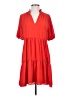 MSK 100% Polyester Solid Red Casual Dress Size S - photo 1