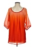 Dimri 100% Polyester Orange Short Sleeve Blouse Size S - photo 1
