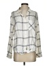 Mud Pie 100% Viscose Plaid Ivory Long Sleeve Blouse Size S - photo 1