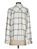 Mud Pie 100% Viscose Plaid Ivory Long Sleeve Blouse Size S - photo 2