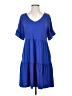 Unbranded Solid Blue Casual Dress Size S - photo 1