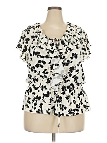 Lauren by Ralph Lauren Short Sleeve Blouse (view 1)