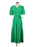 DKNY 100% Polyester Green Casual Dress Size 4 - photo 1
