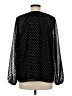 Gap 100% Polyester Polka Dots Black Long Sleeve Blouse Size M - photo 2