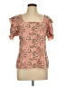 Belle By Belldini Pink Short Sleeve Blouse Size L - photo 1