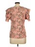 Belle By Belldini Pink Short Sleeve Blouse Size L - photo 2
