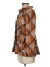 Absolutely Famous Argyle Brown Long Sleeve Blouse Size S - photo 5