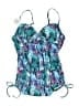 Assets 100% Polyester Print Teal Swimsuit Top Size M - photo 1