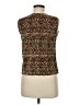Plisse 100% Polyester Brown Sleeveless Top Size M - photo 2