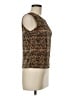 Plisse 100% Polyester Brown Sleeveless Top Size M - photo 4