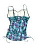 Assets 100% Polyester Print Teal Swimsuit Top Size M - photo 2