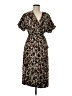J.Crew 100% Polyester Animal Print Brown Cocktail Dress Size M - photo 1