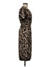 J.Crew 100% Polyester Animal Print Brown Cocktail Dress Size M - photo 4